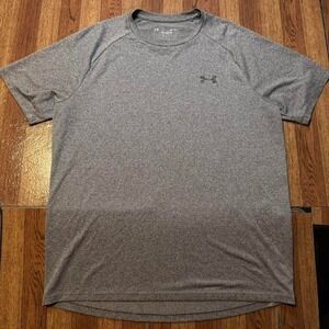 Under Armour Grey Tech Retro Sportswear Running Train Shirt Medium